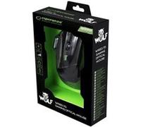 Esperanza MX201 WOLF - Souris - pour droitiers - optique - 7 boutons - filaire - USB - vert