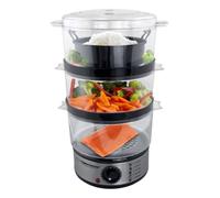 Esperanza EKG009 Cuiseur Vapeur 3 Paniers Inox 400W 7.5L
