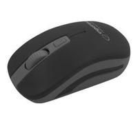 URANUS - Souris - optique - 4 boutons - sans fil - 2.4 GHz - gris, noir