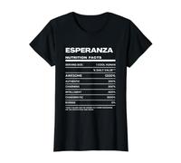Esperanza Valeur Nutritive Nom Drôle T-Shirt Graphique avec Valeur, Femme, Noir, XS
