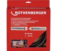Rothenberger Spirale de nettoyage pour tuyaux SMK 72433 – Longueur 2,3 m, Ø 16 mm, Fil 3,0 mm