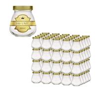 Espirito Rebelde 100 Pots en Verre 300ml avec Couvercle | Pot pour Tartinades, Confiture, Beurre de Cacahuète, Pâté, Épices | Pots et Bocaux de Conservation et Rangement Cuisine