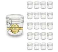 Espirito Rebelde 20 Bocaux en Verre 212 ml avec Bouchon Mécanique et Joint en Caoutchouc | Pots Hermétiques pour Épices