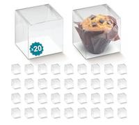 Espirito Rebelde 20 Boîtes Carrés en Acétate Transparent 90x90x90 mm | Bonbonnière en Plastique : Dragées, Macarons, Gateaux | Souvenirs et Cadeaux pour Mariages, Baptêmes, Baby Showers, Anniversaire