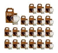 Espirito Rebelde 20 Fioles Magiques en Forme de Cœur 70ml avec Bouchon en Liège + 20 Boîtes | Décoration, Cadeaux et Souvenirs de Mariage | Fiole de Potions