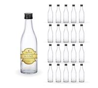 Espirito Rebelde 20 Mini Bouteilles en Verre 50ml avec Bouchon a Vis Noir | Mignonnettes 5cl, Petites Fioles Échantillons | Idéal pour Cadeaux, Mariages