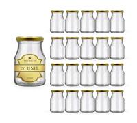 Espirito Rebelde 20 Pots de Conservation en Verre 370 ml avec Couvercle | Bocaux Alimentaire pour Sauce Tomate, Confiture, Miel