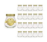 Espirito Rebelde 20 Pots en Verre 300ml avec Couvercle | Pot pour Tartinades, Confiture, Beurre de Cacahuète, Pâté, Épices | Pots et Bocaux de Conservation et Rangement Cuisine