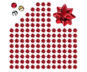 Espirito Rebelde 200 Petits Nœuds Autocollants Décoratifs Rouges 2cm | Cadeaux de Noël et d'anniversaire | Rubans de Noël et d'anniversaire pour Emballage Cadeau