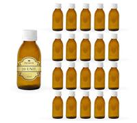 Espirito Rebelde 20x Flacon Vide en Verre Ambré de 125 ml avec Couvercle en Plastique - Flacon pour Huiles Essentielles