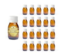 Espirito Rebelde 20x Flacon Vide en Verre Ambré de 30 ml avec Couvercle en Plastique - Flacon pour Huiles Essentielles