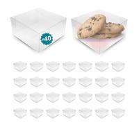 Espirito Rebelde 40 Boîtes en Acétate Transparent 100x50x100 mm | Bonbonnière en Plastique : Dragées, Macarons, Gateaux | Souvenirs et Cadeaux pour Mariages, Baptêmes, Baby Showers, Anniversaire