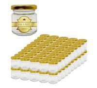 Espirito Rebelde Lot de 100 Pots en Verre Vides avec Couvercle 100 ml - Bocaux pour Confitures, Conserves, Miel, Yaourt- Cadeaux Mariage