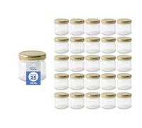 Espirito Rebelde Lot de 25 Mini Pots en Verre Vides 30 ml avec Couvercle - Petits Bocaux pour Confiture, Miel, Épices et Échantillons | Cadeau Invités Mariage