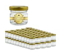 Espirito Rebelde Pack de 100 Pots à Confiture en Verre Vides 30ml- Bocaux en verre, Petit Pots, Bocaux pour Conserves et Confitures, Pot a Miel en Verre, Pot a Yaourt- Marriage