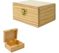 Espirito Rebelde Petite Boîte en Bois 105x80x52 mm- Boîte à Trésors en Bois avec Fermoir de Verrouillage