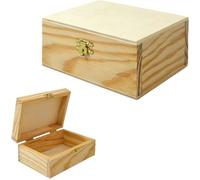 Espirito Rebelde Petite Boîte en Bois 132x90x58 mm- Boîte à Trésors en Bois avec Fermoir de Verrouillage