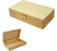 Espirito Rebelde Petite Boîte en Bois 180X103X46 mm- Boîte à Trésors en Bois avec Fermoir de Verrouillage