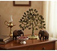 ESPLANADE Arbre de vie en laiton - Cadeau spirituel pour la maison et le bureau | Doré - 16,5 cm