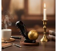 ESPLANADE Ballon et chaussure de football en laiton | Sosie du Trophée du Soulier d'Or de la Coupe du Monde | Sosie européenne du soulier d'or