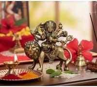Esplanade Brass Maa Durga / MATA Rani Idol, Statue, moorti, murti pour Home Mandir et Home Decor (4,6 Pouces)…