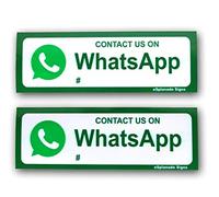 eSplanade Contactez-nous sur WhatsApp Sign Sticker Decal - Facile à monter résistant aux intempéries Taille d'encre longue durée (22,9 x 7,6 cm)…