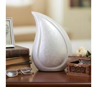 eSplanade - larme de larme - urne commémorative - pot de jarres | Urne de crémation | Urne en métal | Urne funéraire (blanc)