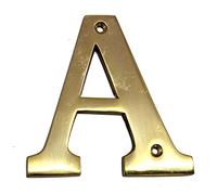 eSplanade Lettres de l'alphabet A en laiton pour porte de maison ou d'hôtel - 10,2 cm ("A" Alphabet-4")