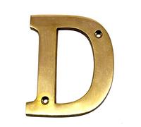 eSplanade Lettres de l'alphabet A en laiton pour porte de maison ou d'hôtel - 10,2 cm ("D" Alphabet-4")