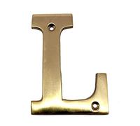 eSplanade Lettres de l'alphabet A en laiton pour porte de maison ou d'hôtel - 10,2 cm ("L" Alphabet-4")