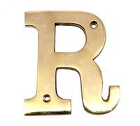 eSplanade Lettres de l'alphabet A en laiton pour porte de maison ou d'hôtel - 10,2 cm ("R" Alphabet-4")