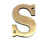 eSplanade Lettres de l'alphabet A en laiton pour porte de maison ou d'hôtel - 10,2 cm ("S" Alphabet-4")