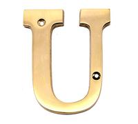 eSplanade Lettres de l'alphabet A en laiton pour porte de maison ou d'hôtel - 10,2 cm ("U" Alphabet-4")