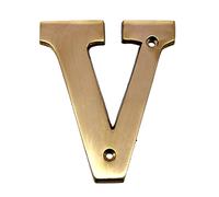 eSplanade Lettres de l'alphabet A en laiton pour porte de maison ou d'hôtel - 10,2 cm ("V" Alphabet-4")