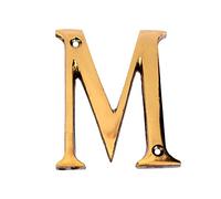 eSplanade - Lettres de l'alphabet en laiton pour porte de maison d'hôtel - Plaque murale de porte - 7,6 cm - Doré (alphabet « A ») ("M" Alphabet-3")