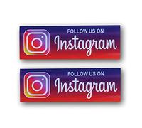 eSplanade Lot de 2 autocollants Instagram pour voiture, boutique Instagram (22,9 x 7,6 cm)