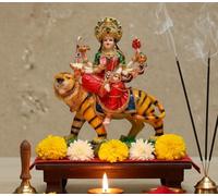eSplanade Maa Durga MATA Rani Idol Statue Murti Moorti pour la Maison Mandir (6,5 x 8 Pouces)…