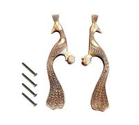 eSplanade - Paire de poignées de porte en laiton de créateur (2 pièces) | Poignées | Décor de porte | Paire de poignées de porte en laiton (13 pouces)