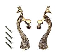 eSplanade - Paire de poignées de porte en laiton de créateur (2 pièces) | Poignées | Décor de porte | Paire de poignées de porte en laiton (8 pouces)