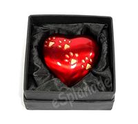 eSplanade Pet Urne de crémation commémorative urne Pot de Pot pour Pot Urne en Laiton | Urne en métal | Urne funéraire | Souvenirs Souvenirs | Urne Chat Chien (Rouge dans la boîte)