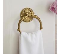 Esplanade Porte-Serviettes en Laiton pour Salle de Bain (Design Double Paon) Or Standard