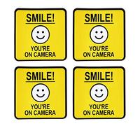 eSplanade Smile You're On Camera Surveillance Sign Sticker Decal - Facile à monter, résistant aux intempéries, encre longue durée (taille 12,7 x 12,7 cm)…