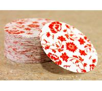 Esplanade sous-Verres Esplanade jetables en Papier imprimé avec Support Bois, Lot de 100 - Idéaux pour Bars, hôtels, Restaurants et événements. Réversibles..