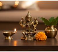 eSplanade Statue Murti en laiton Lakshmi | Déesse Laxmi - Hauteur 12,1 cm
