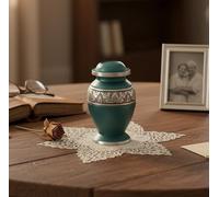 eSplanade Urne Funéraire en Métal | Urnes commémoratives | Urnes | Urnes pour contenir des Cendres | Urnes commémoratives - Urnes en métal pour la crémation (Gris sculpté)