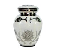 eSplanade Urne funéraire Memorials Conteneur Jar Pot | Urnes en métal | Urnes funéraires | Urne commémorative (sculptée en Blanc)…