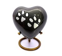 Esplanade Urne funéraire pour Animaux de Compagnie Urne en Laiton | Urne en métal | Urne funéraire | Souvenirs commémoratifs | Urne pour Chien et Chat (Gris avec Support)…