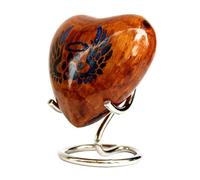 ESPLANADE Urne funéraire pour cendres d'animaux de compagnie, souvenir commémoratif, belle urne faite à la main, mini urne en forme de cœur | Petite urne pour funérailles funéraires pot pot | Couleur