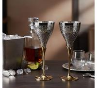 eSplanade Verres à Champagne en Laiton Gravé Verres à Champagne Flûtes Coupes Ensemble de Verres à Vin (Épais) -…