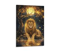 ESPLJQRYX Lion Murale DécoRatononion Murale Image Sur Toile Tableau Impression Sur Toile Pour La DécoRatononion De La Maison 12x18inch(30x45cm)